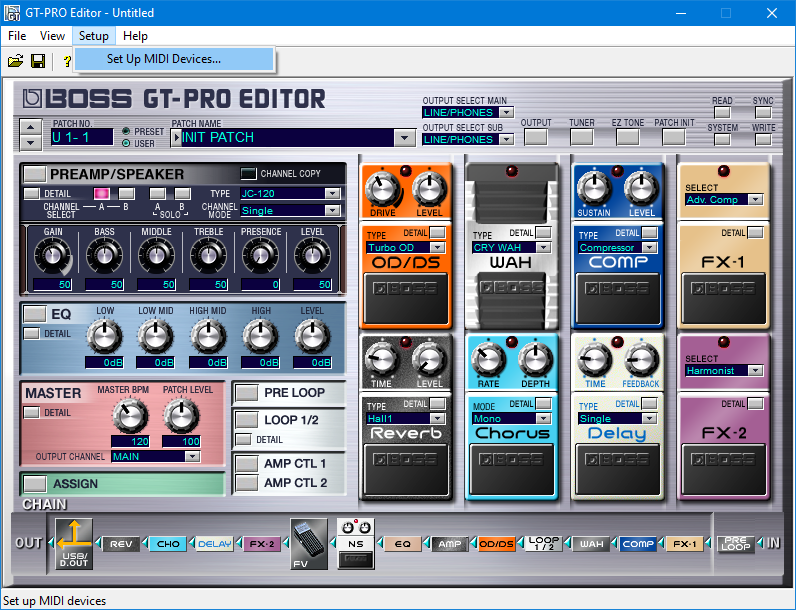 Screenshot from the gt pro editor