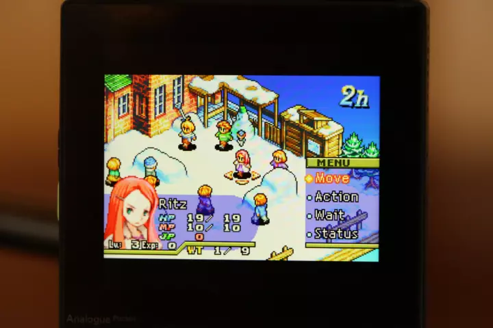 Analogue pocket running a game